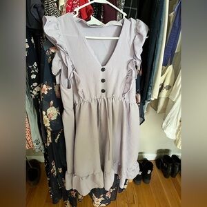 SHEIN Light Purple Buttoned Dress